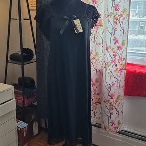 Cherie Bliss Elegant Black Lace Nightgown (C23)